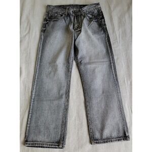 TK AXEL Mens Jeans 34x28 Relaxed Straight Gray Black Rock Cotton Mid Rise EUC